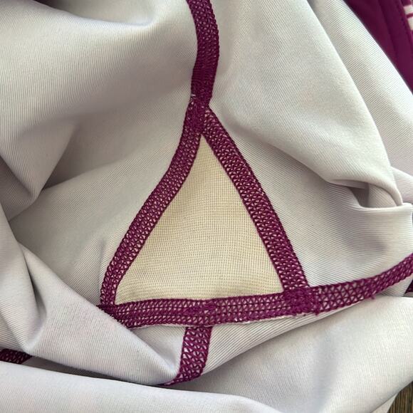 Lululemon Real Quick Crop Paradise Camo Multi/Regal Plum Active Pants 4 - Picture 8 of 8